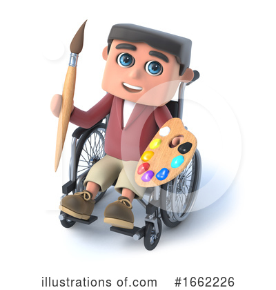 Wheelchair Clipart #1662226 - Illustration by Steve Young
