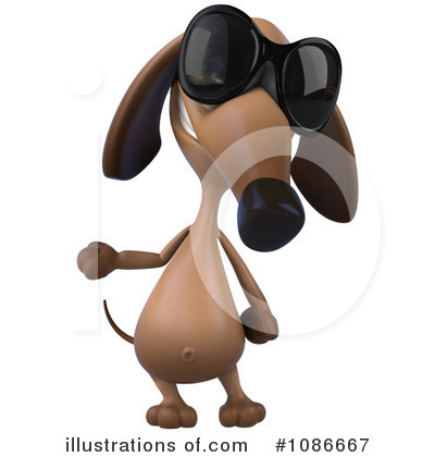 Wiener Dog Clipart #1086667 - Illustration by Julos