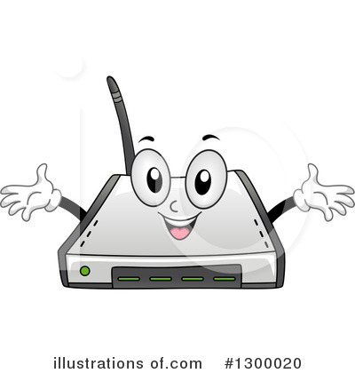 Royalty-Free (RF) Wifi Clipart Illustration by BNP Design Studio - Stock Sample #1300020