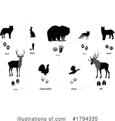 Animal Tracks Clipart #1794335 by Vector Tradition SM