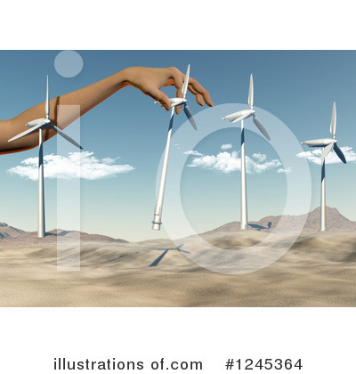Royalty-Free (RF) Wind Turbine Clipart Illustration by KJ Pargeter - Stock Sample #1245364
