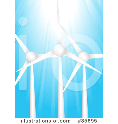Royalty-Free (RF) Wind Turbine Clipart Illustration by elaineitalia - Stock Sample #35695