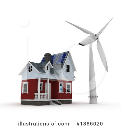 Royalty-Free (RF) Windmill Clipart Illustration by KJ Pargeter - Stock Sample #1366020