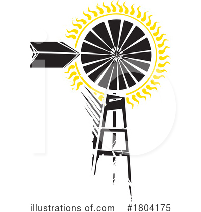 Royalty-Free (RF) Windmill Clipart Illustration by xunantunich - Stock Sample #1804175