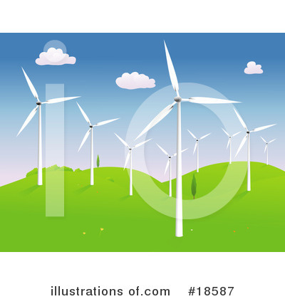 Royalty-Free (RF) Windmills Clipart Illustration by Rasmussen Images - Stock Sample #18587