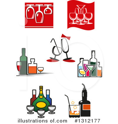 Royalty-Free (RF) Wine Clipart Illustration by Vector Tradition SM - Stock Sample #1312177