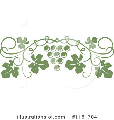 Grape Leaves Clipart #1161704 by Vector Tradition SM