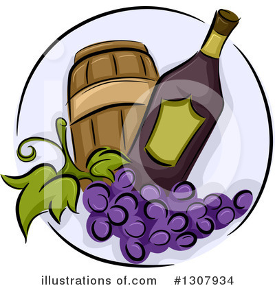 Wine Barrel Clipart #1307934 by BNP Design Studio