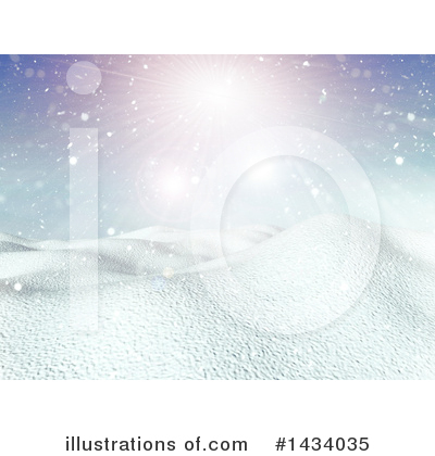 Royalty-Free (RF) Winter Landscape Clipart Illustration by KJ Pargeter - Stock Sample #1434035