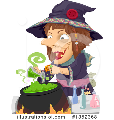 Royalty-Free (RF) Witch Clipart Illustration by BNP Design Studio - Stock Sample #1352368
