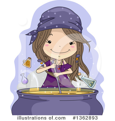 Royalty-Free (RF) Witch Clipart Illustration by BNP Design Studio - Stock Sample #1362893