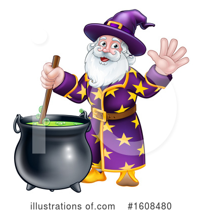 Royalty-Free (RF) Wizard Clipart Illustration by AtStockIllustration - Stock Sample #1608480