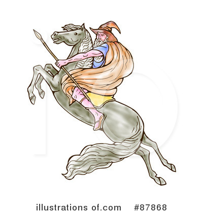 Royalty-Free (RF) Wizard Clipart Illustration by patrimonio - Stock Sample #87868