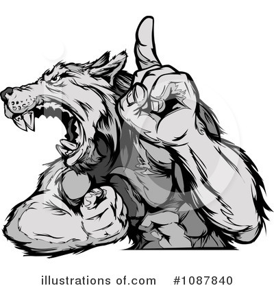 Wolf Clipart #1087840 by Chromaco