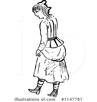 Royalty-Free (RF) Woman Clipart Illustration by Prawny Vintage - Stock Sample #1147761