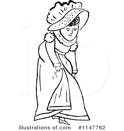 Royalty-Free (RF) Woman Clipart Illustration by Prawny Vintage - Stock Sample #1147762