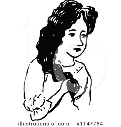 Royalty-Free (RF) Woman Clipart Illustration by Prawny Vintage - Stock Sample #1147764