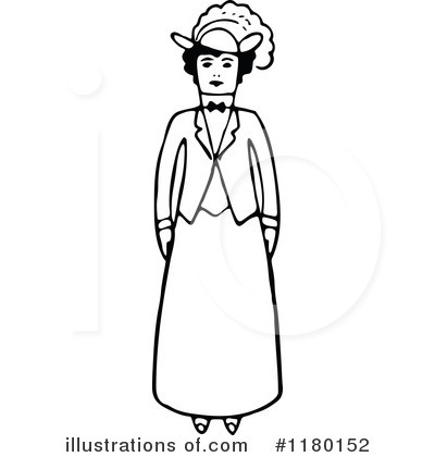 Royalty-Free (RF) Woman Clipart Illustration by Prawny Vintage - Stock Sample #1180152