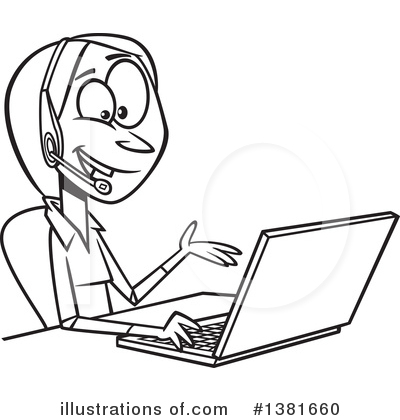 Telemarketing Clipart #1381660 by toonaday