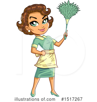 Housewife Clipart #1517267 by Clip Art Mascots