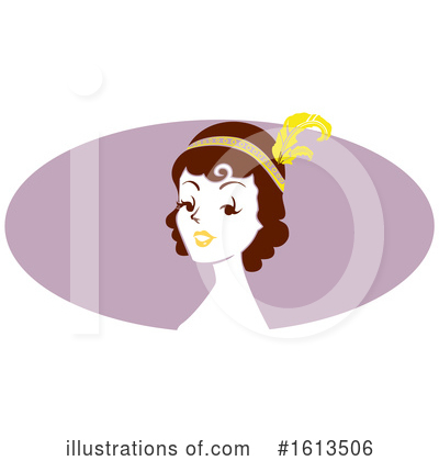 Flapper Girl Clipart #1613506 by BNP Design Studio