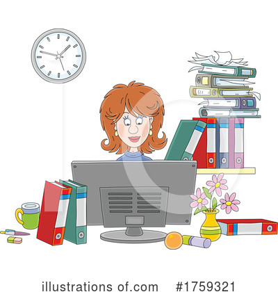 Business Woman Clipart #1759321 by Alex Bannykh