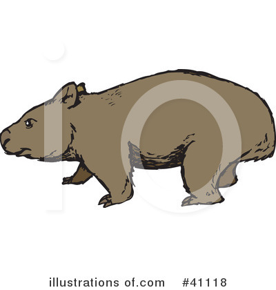 Wombat Clipart #41118 - Illustration by Dennis Holmes Designs