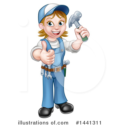 Carpenter Clipart #1441311 by AtStockIllustration