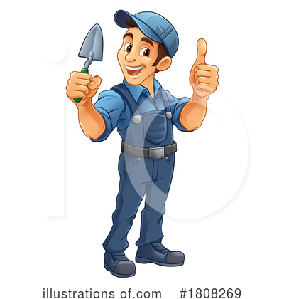 Construction Worker Clipart #1808269 by AtStockIllustration