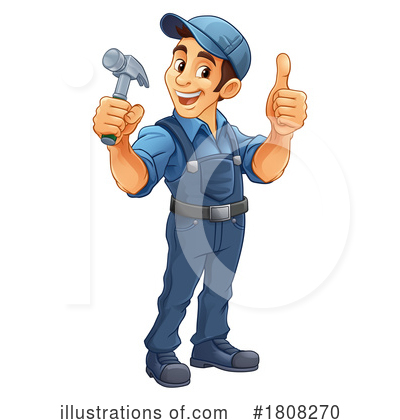 Construction Worker Clipart #1808270 by AtStockIllustration