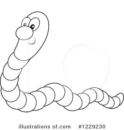 Royalty-Free (RF) Worm Clipart Illustration by Alex Bannykh - Stock Sample #1229230