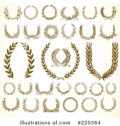 Royalty-Free (RF) Wreath Clipart Illustration by BestVector - Stock Sample #220364