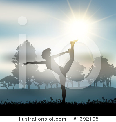 Royalty-Free (RF) Yoga Clipart Illustration by KJ Pargeter - Stock Sample #1392195