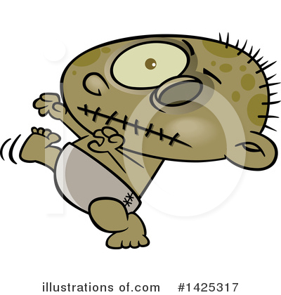 Royalty-Free (RF) Zombie Clipart Illustration by toonaday - Stock Sample #1425317