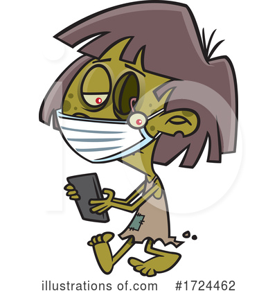Texting Clipart #1724462 by toonaday