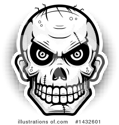 Zombie Skull Clipart #1432601 by Cory Thoman