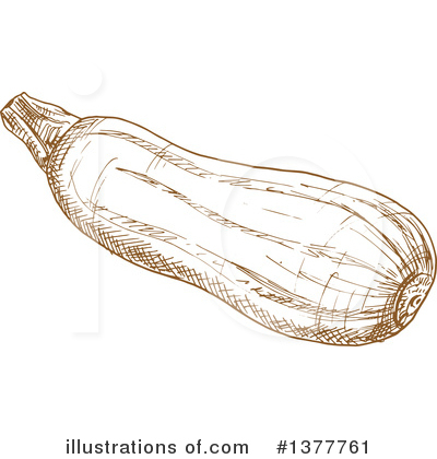 Royalty-Free (RF) Zucchini Clipart Illustration by Vector Tradition SM - Stock Sample #1377761
