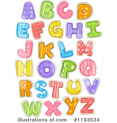 Alphabet Clipart #1193534 - Illustration by BNP Design Studio