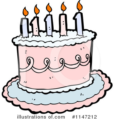 Birthday Cake Clipart #1147209 - Illustration by lineartestpilot
