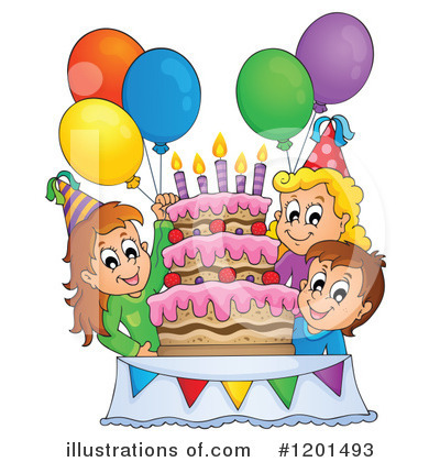 Birthday Cake Clipart #1156692 - Illustration by BestVector