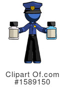 Blue Design Mascot Clipart #1589150 by Leo Blanchette