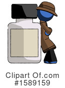 Blue Design Mascot Clipart #1589159 by Leo Blanchette