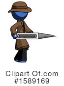 Blue Design Mascot Clipart #1589169 by Leo Blanchette