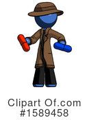 Blue Design Mascot Clipart #1589458 by Leo Blanchette