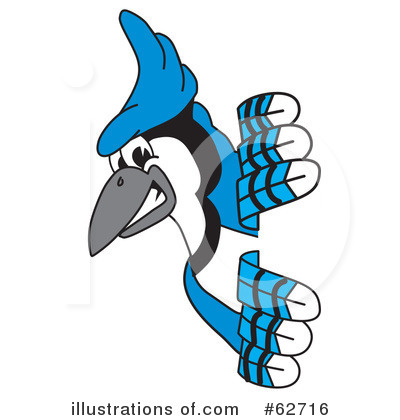 Blue Jay Mascot Clipart #62716 - Illustration by Mascot Junction