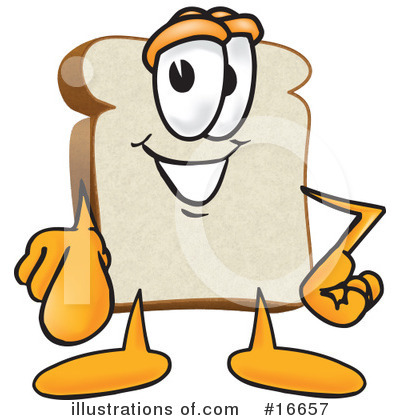 Bread Character Clipart #16654 - Illustration by Mascot Junction
