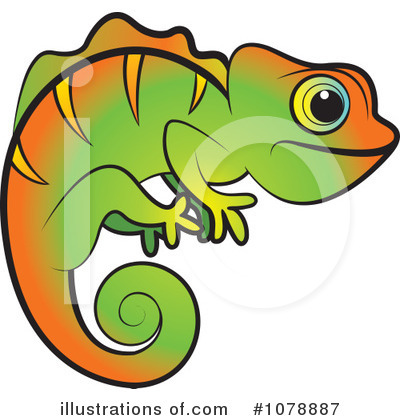 Chameleon Clipart #1078887 - Illustration by Lal Perera