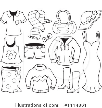 Clothes Clipart #1114861 - Illustration by visekart
