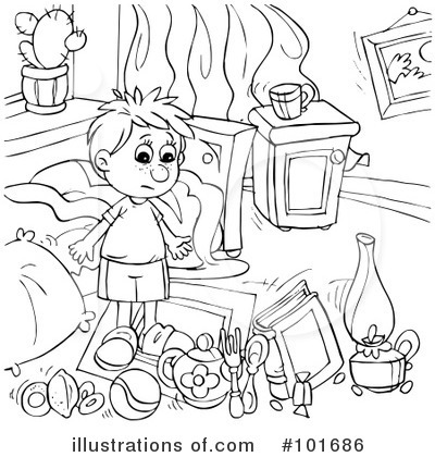 Coloring Page Clipart #101686 - Illustration by Alex Bannykh