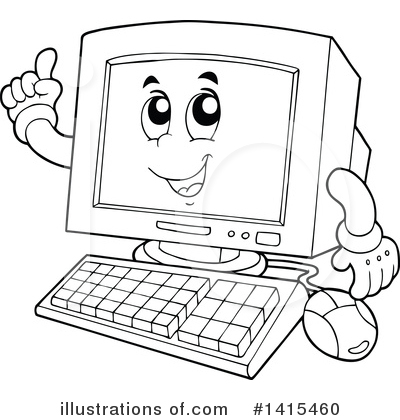 Computer Clipart #213391 - Illustration by visekart